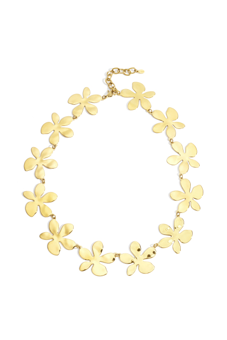 Colliers chaîne en acier inoxydable, série fleur décontractée, simple et quotidienne, bijoux pour femmes