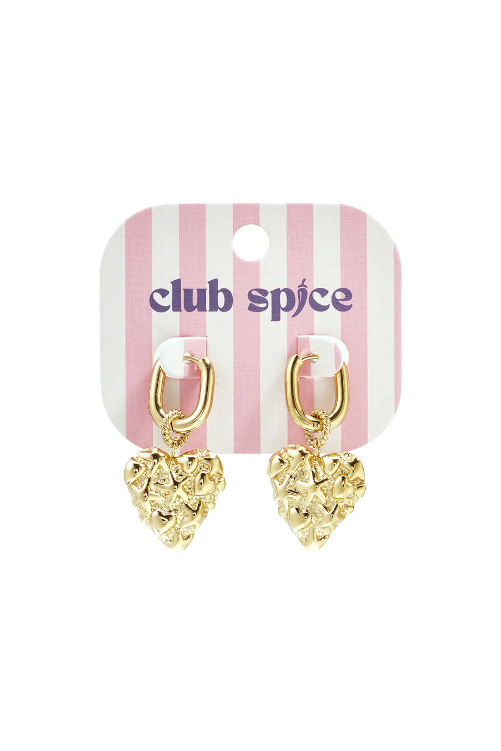 Boucles D'Oreilles Squovales À Motif Cœur Et Étoile Image3