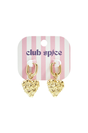 Boucles D'Oreilles Squovales À Motif Cœur Et Étoile h5 Image3