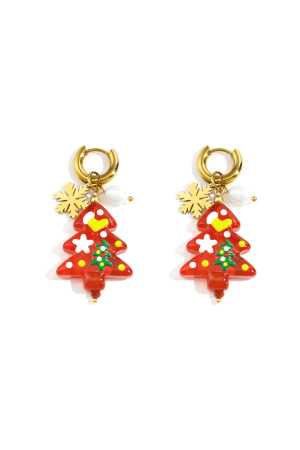 Boucles D'Oreilles Pendantes En Acier Inoxydable, Série Simple Et Décontractée De Noël, Bijoux Pour Femmes h5