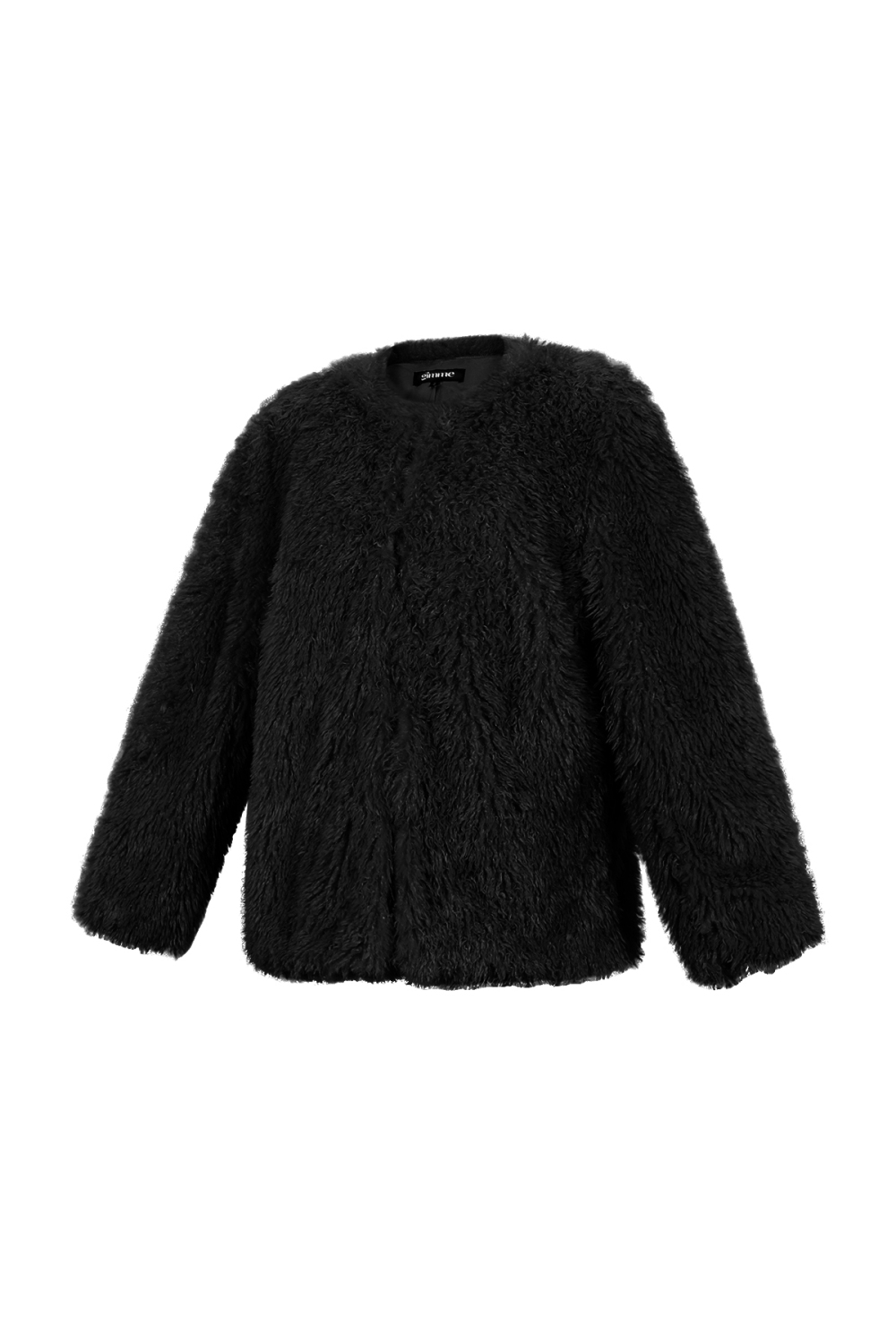 Tissu En Fibre De Polyester Femmes Manteau Élégant Couleur Unie Automne/Hiver h5Image2