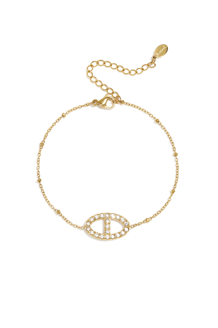 Bracelet orné de pierres ovales