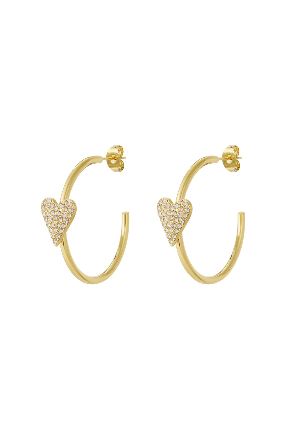 Boucles D'Oreilles Créoles En Forme De Cœur 