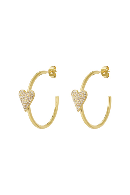 Boucles d'oreilles créoles en forme de cœur