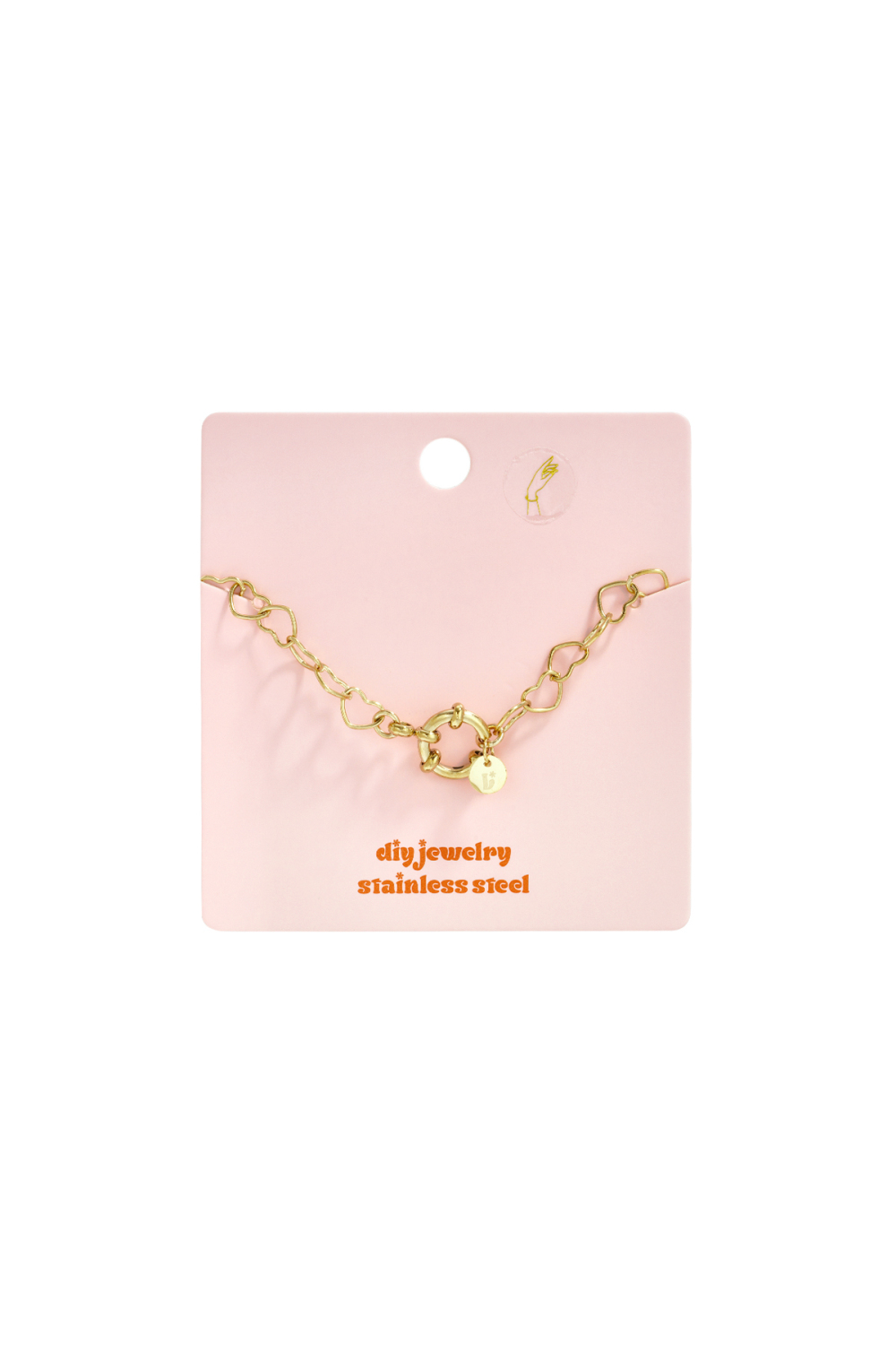 Bracelet Avec Fermoir Avant Et Maillons En Forme De Cœur Image6