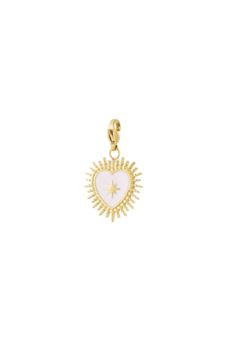 Bijoux en acier inoxydable, breloques en forme de cœur, style décontracté, simple et quotidien, pour femmes