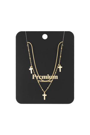   Colliers Superposés Croisés Décontractés Quotidiens Simples Série Bijoux Pour Femmes h5 Image4