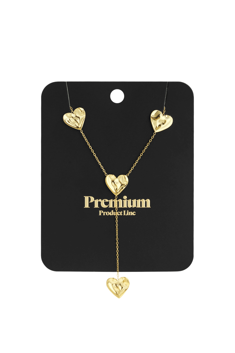 Collier En Forme De Y Orné De Cœurs Ondulés Image5