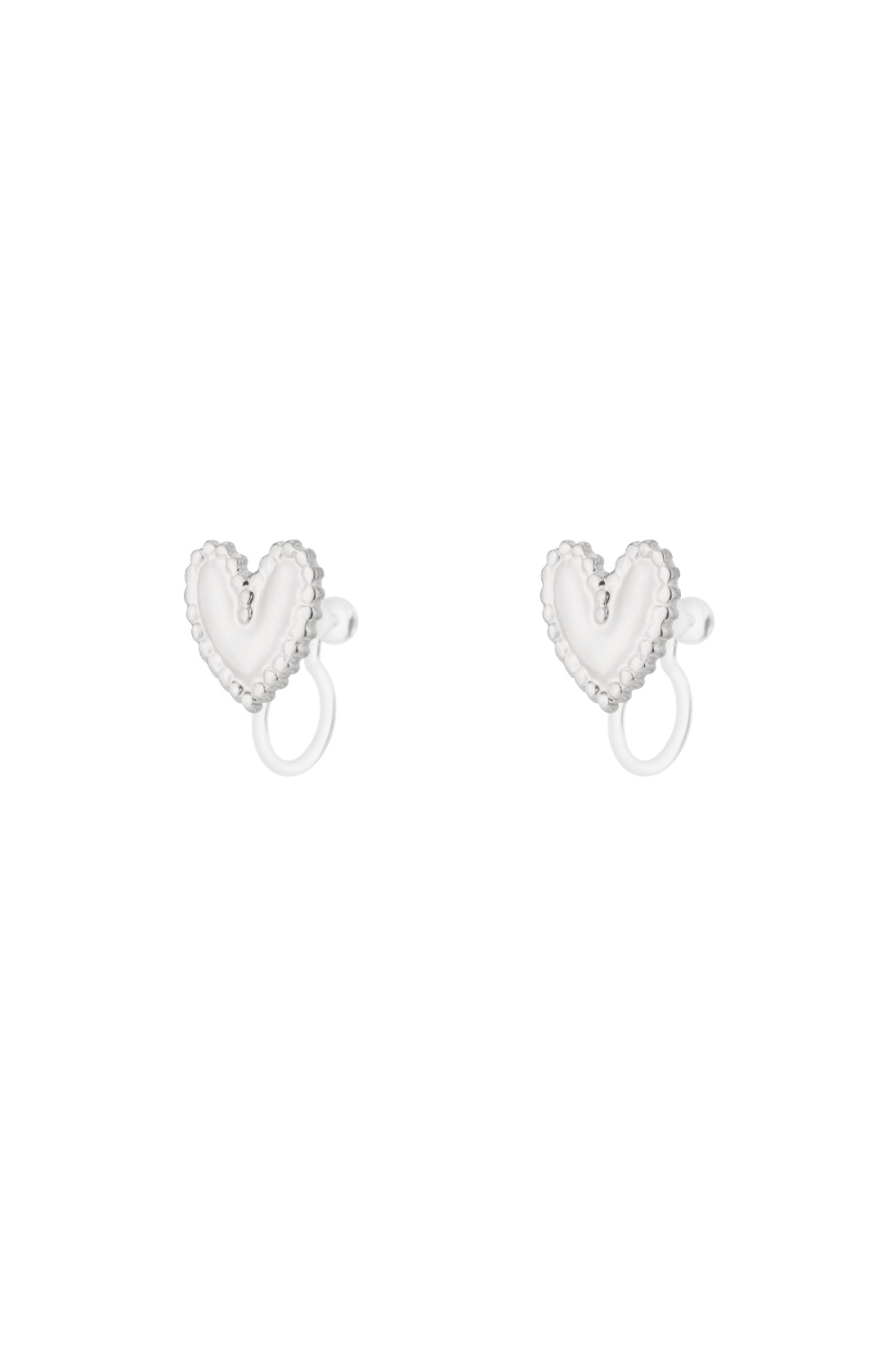 Boucles D'Oreilles À Clip En Forme De Cœur h5Image3