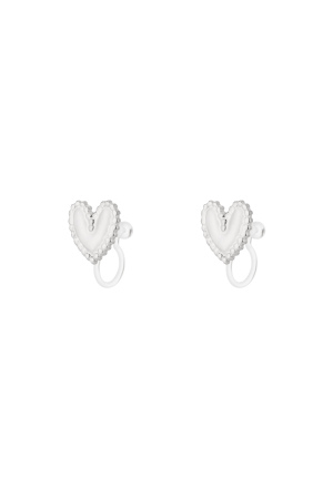 Boucles D'Oreilles À Clip En Forme De Cœur h5 Image3