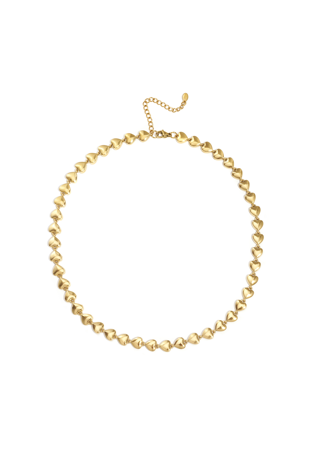 Colliers Chaîne En Acier Inoxydable Cœur Décontracté Quotidien Simple Série Bijoux Pour Femmes