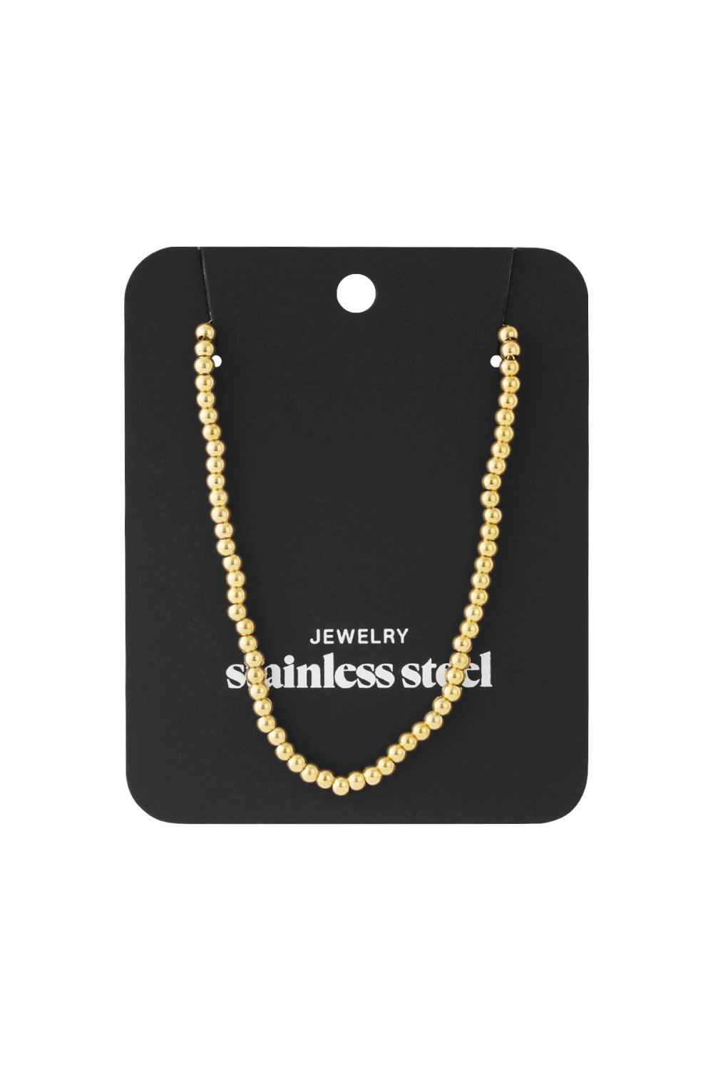 Collier De Perles Solides - 4 Mm Image4