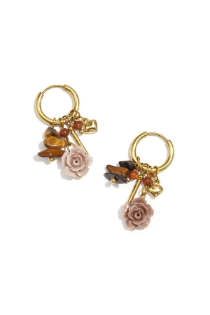 Boucles D'Oreilles Pendantes En Acier Inoxydable, Style Décontracté Et Simple, Série Fleur, Bijoux Pour Femmes h5 