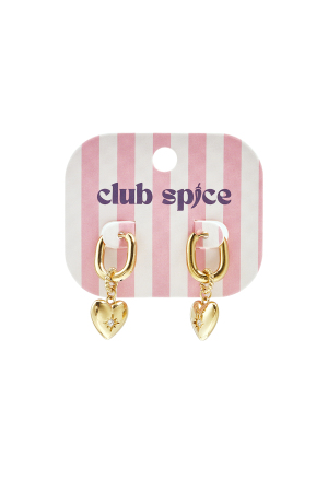 Boucles D'Oreilles Ovales Avec Pendentif En Forme De Cœur Et Pierre h5 Image3