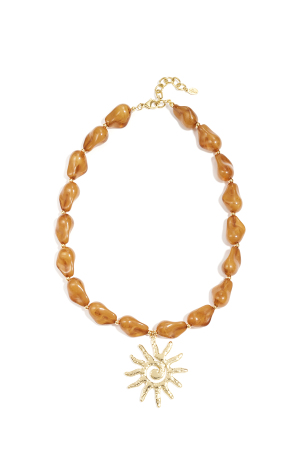 Collier De Perles Avec Pendentif Soleil h5 Image3