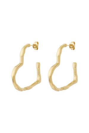 Boucles D'Oreilles Créoles Grand Cœur h5 