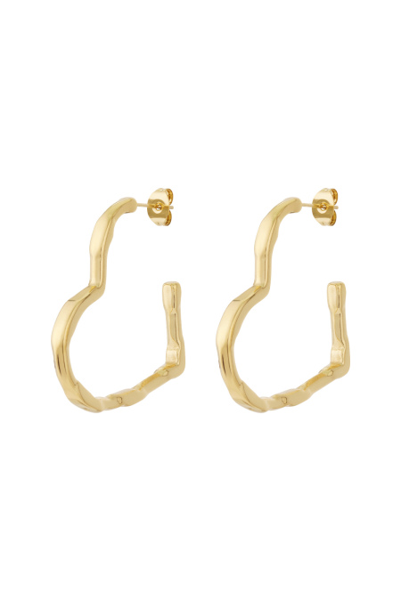 Boucles d'oreilles créoles grand cœur