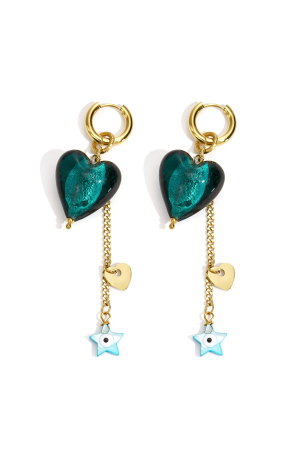 Boucles D'Oreilles Pendantes En Acier Inoxydable, Style Cœur, Décontractées, Simples Et Quotidiennes, Bijoux Pour Femmes h5