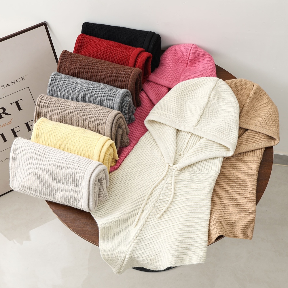 Écharpe D'Hiver Polyvalente En Polyester À Rayures Pour Femme, 1 Pièce h5Image6