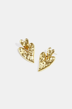 Boucles D'Oreilles En Forme De Cœur Superposées h5