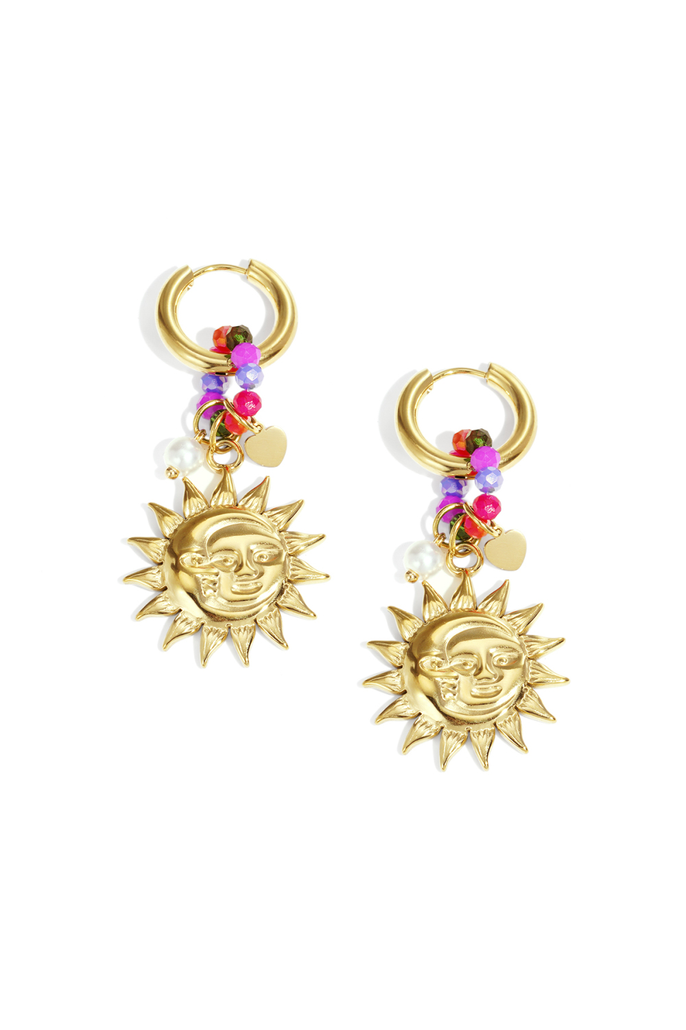 Boucles D'Oreilles Pendantes Soleil Casual Daily Simple Series Bijoux Pour Femmes