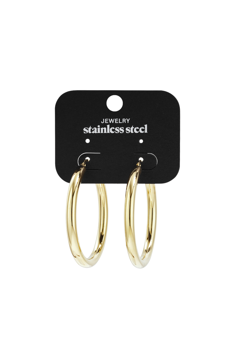 Boucles D'Oreilles Créoles En Acier Inoxydable, Style Décontracté Et Simple, Collection Femme Image6