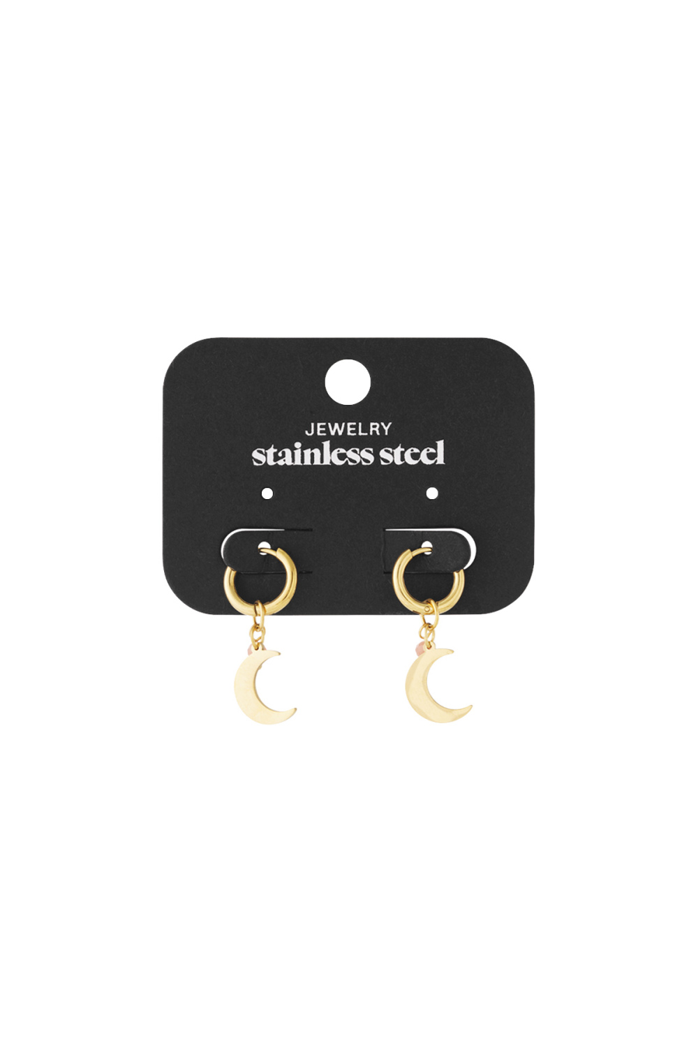 Boucles D'Oreilles Avec Breloque Lune Et Perle Colorée Image4