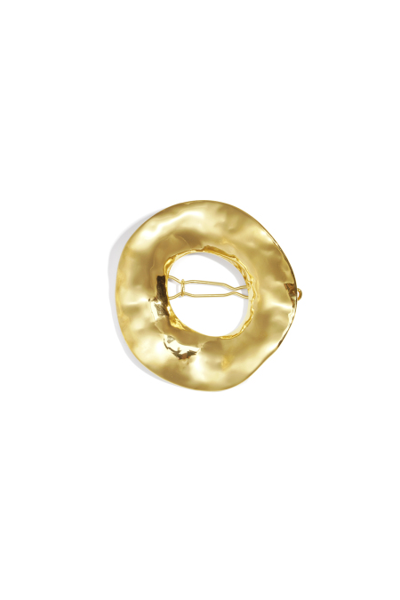 Broche épingle à cheveux structure organique circulaire