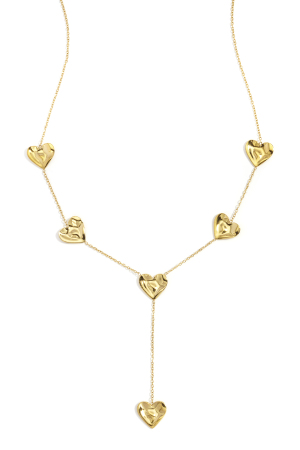 Collier En Forme De Y Orné De Cœurs Ondulés h5 