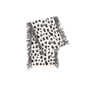 Écharpe D'Hiver En Laine À Pompons Imprimé Léopard Pour Femme, 1 Pièce h5 Image6