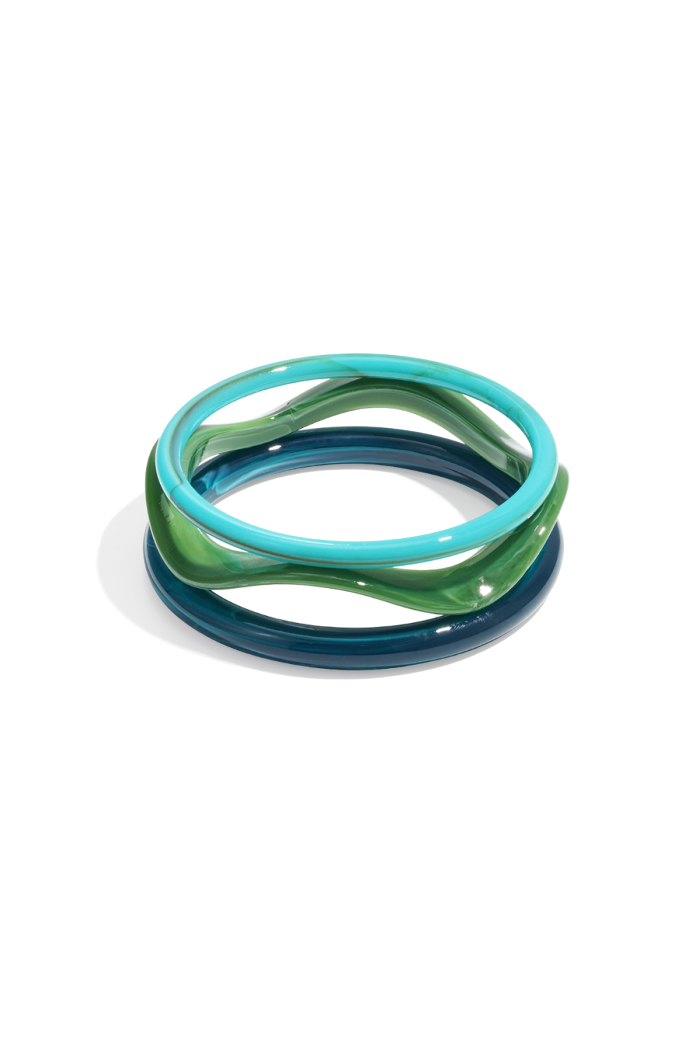 Bracelets En Acrylique De Couleur Unie, Style Décontracté Et Simple, Pour Femme Image3