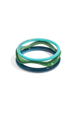 Bracelets En Acrylique De Couleur Unie, Style Décontracté Et Simple, Pour Femme h5 Image3
