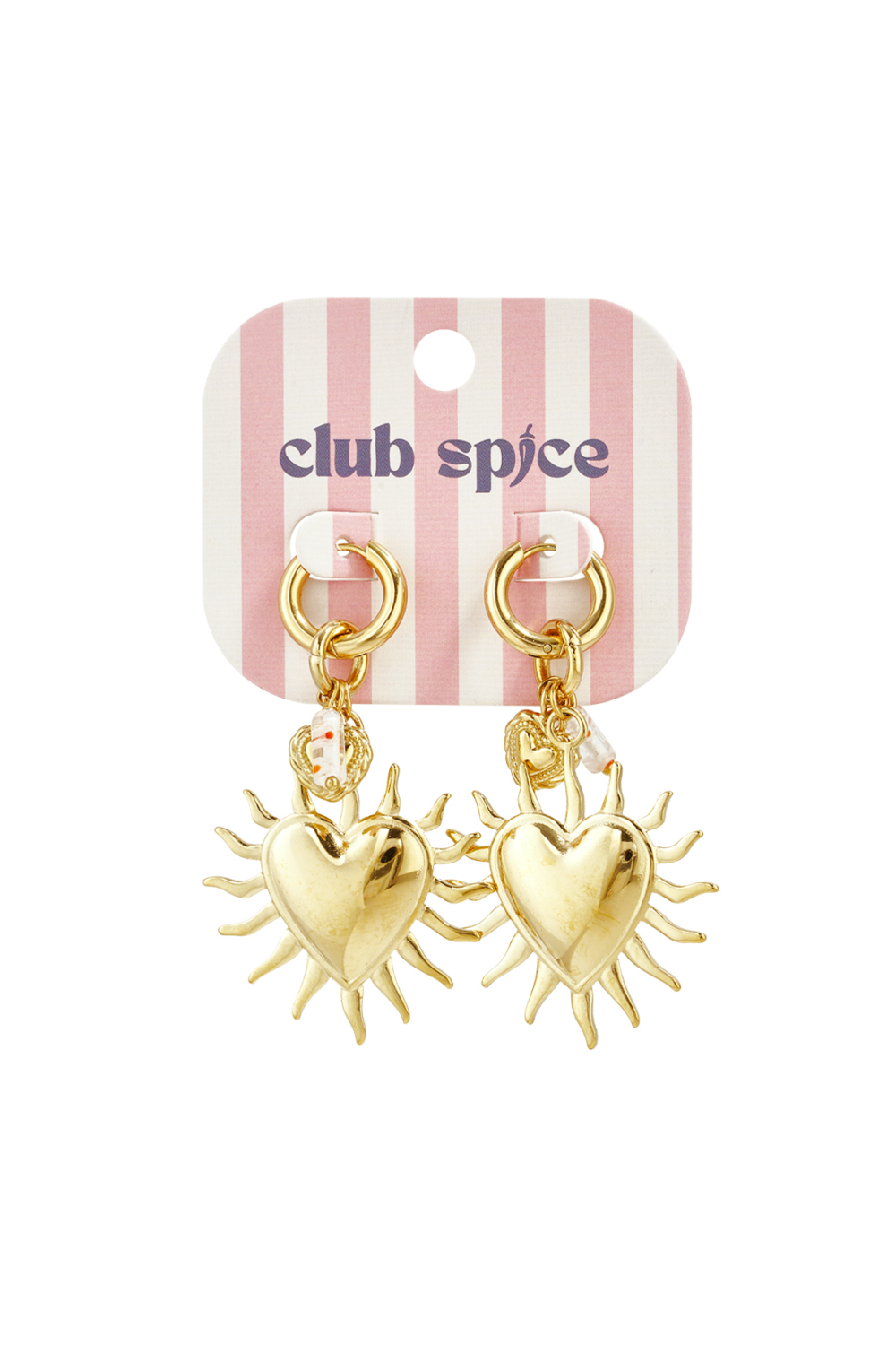 Boucles D'Oreilles Avec Pendentif Soleil En Forme De Cœur Et De Perle Image5