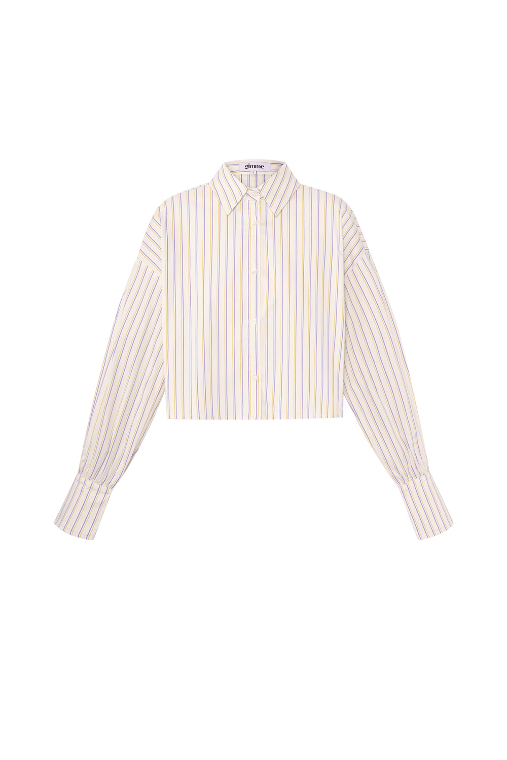 Coton Tissé Chemise Femme Printemps/Été Rayée Manches À Nœuds Image9