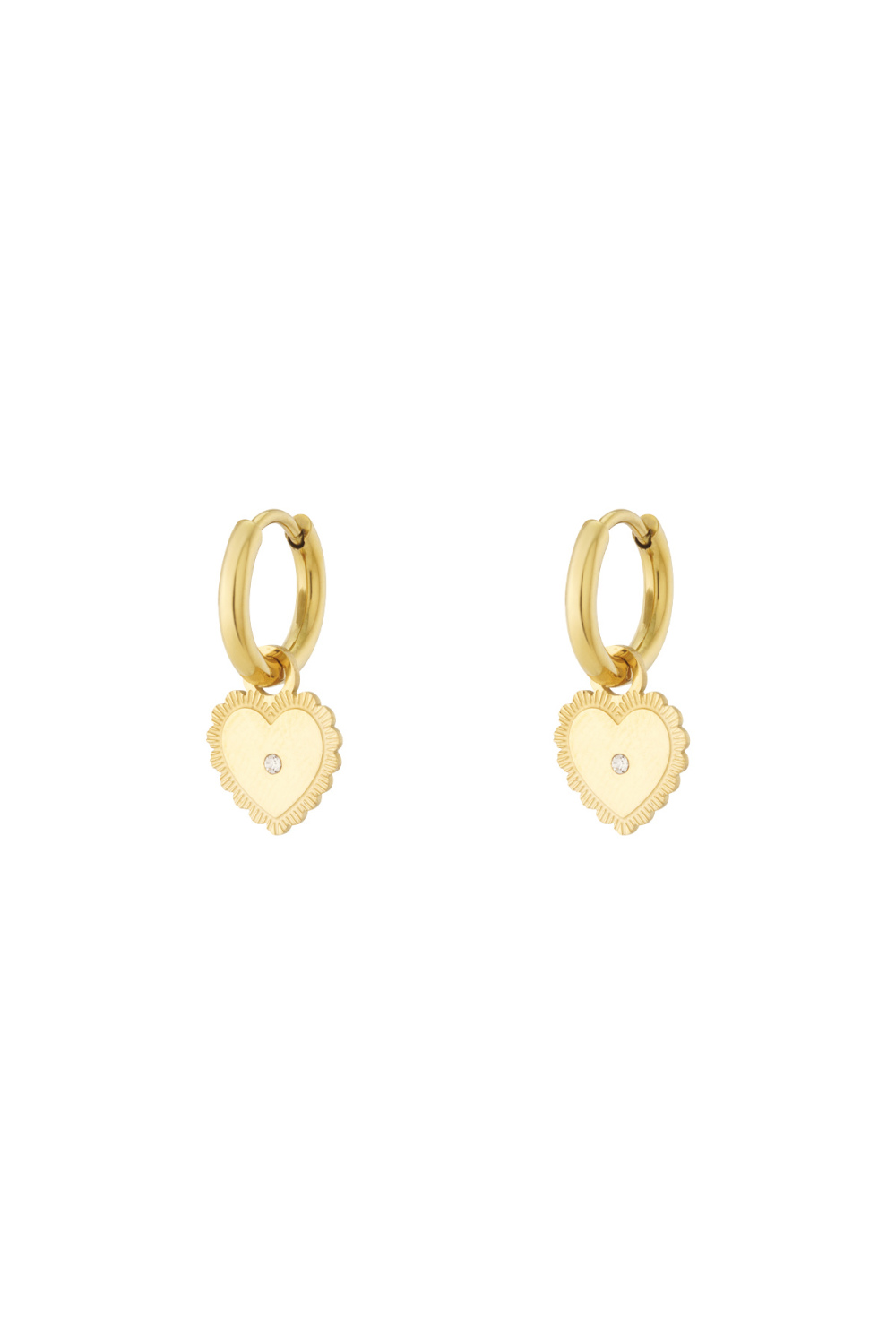 Boucles D'Oreilles Mini Coeur À Pois