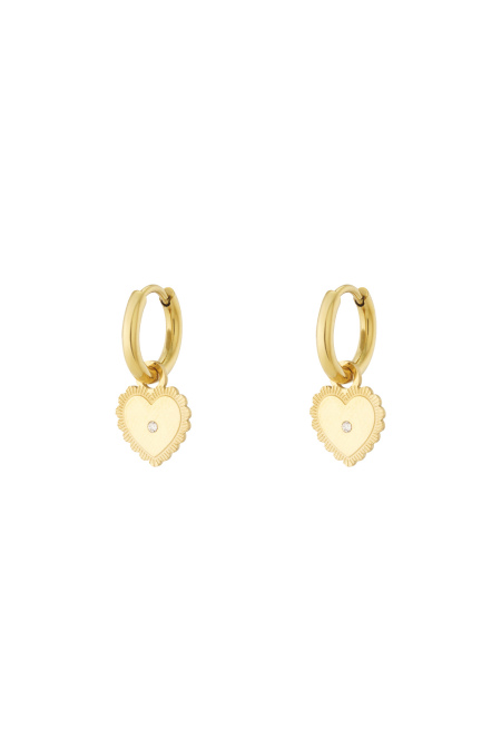 Boucles d'oreilles mini coeur à pois