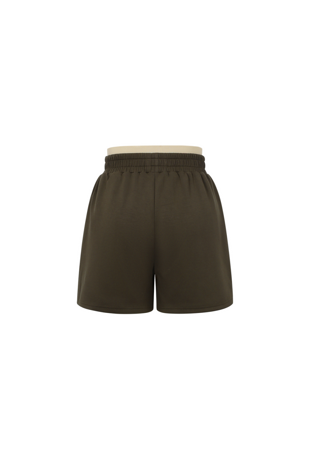 Shorts Casual Femme En Fibre De Polyester Tricotée Sporty Couleur Unie Image3