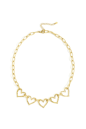 Colliers Chaîne En Acier Inoxydable, Série Cœur, Décontracté, Quotidien, Simple, Bijoux Pour Femmes h5 