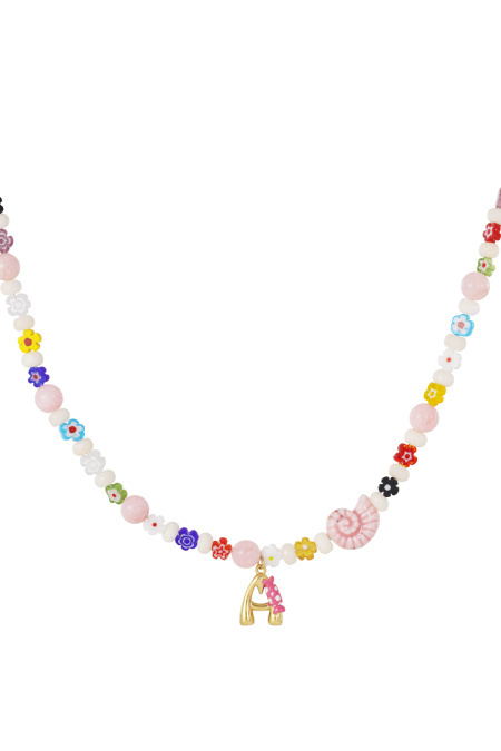 Collier Initiales en perles avec breloques