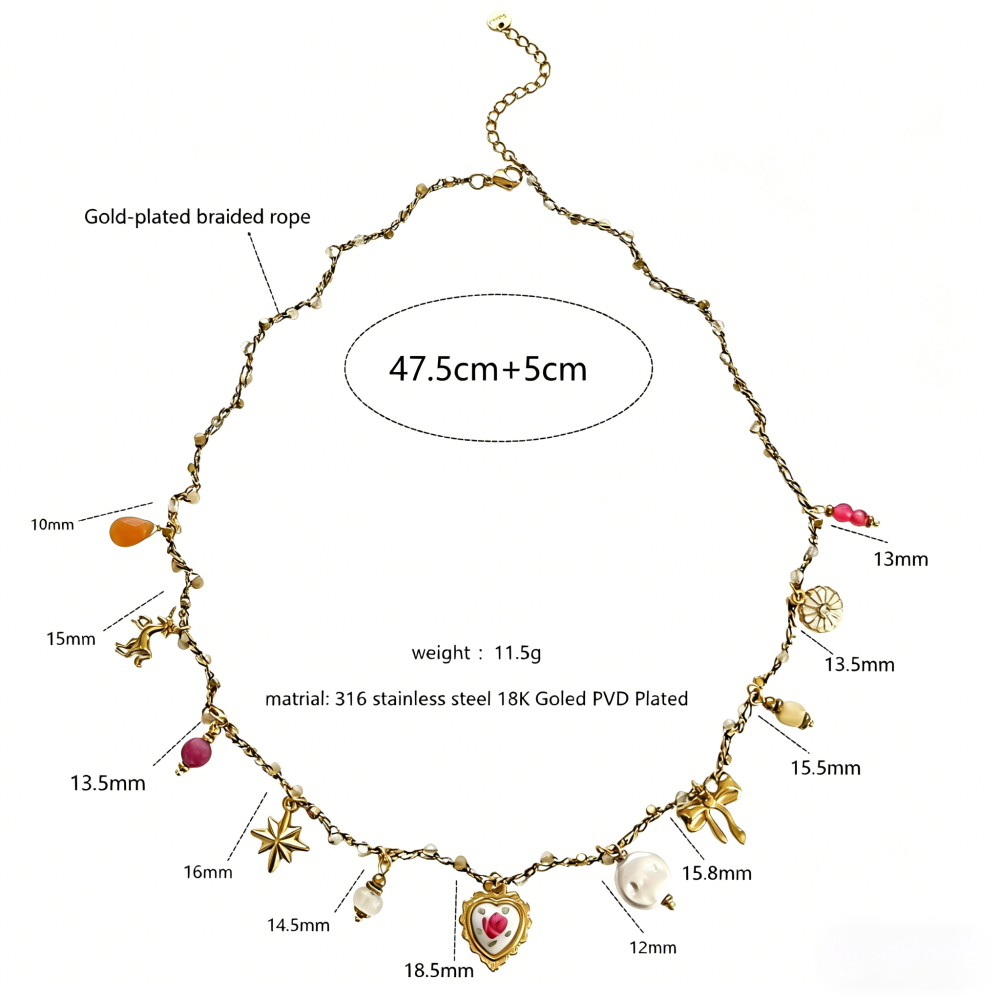 Colliers Pendentifs Pour Femmes, Collection Romantique Rétro, En Forme De Cœur Tressé, Couleur Or Et Perle 