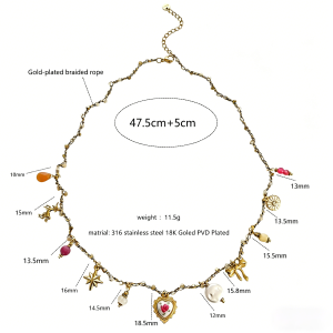 Colliers Pendentifs Pour Femmes, Collection Romantique Rétro, En Forme De Cœur Tressé, Couleur Or Et Perle h5 