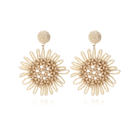 Boucles d'oreilles pendantes pour femme, collection romantique, perles et fleurs, style vacances. 2