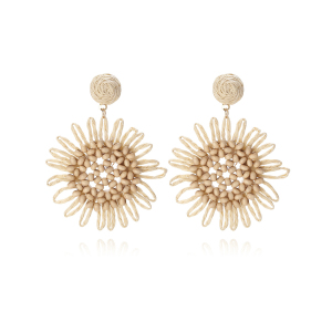 Boucles D'Oreilles Pendantes Pour Femme, Collection Romantique, Perles Et Fleurs, Style Vacances. h5 Image2