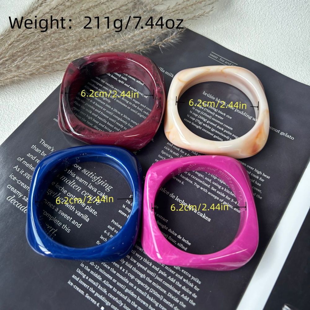 Bracelets Pour Femmes En Résine À Dégradé De Couleurs Image4