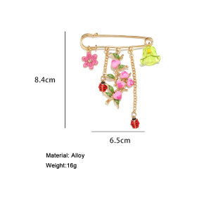 Broches En Alliage À Fleurs Douces De La Série Romantique h5 