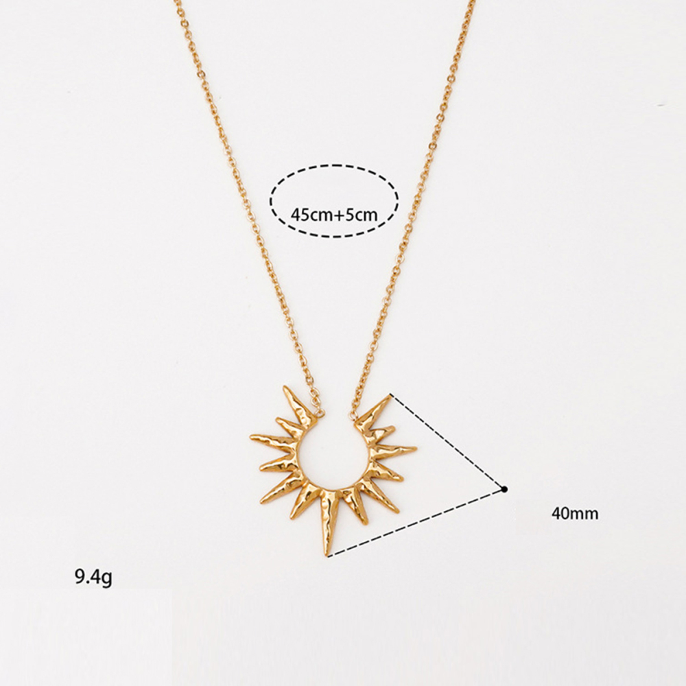 Colliers Pendentifs Pour Femmes Simple Sun En Acier Inoxydable Étanches Image3