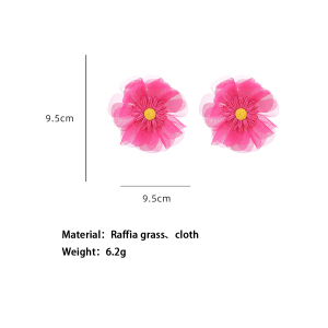 Boucles D'Oreilles Puces Pour Femmes, Collection Romantique, Motif Floral. h5
