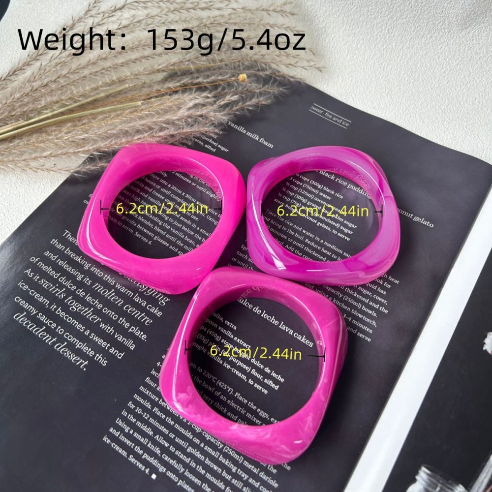 Bracelets Pour Femmes En Résine À Dégradé De Couleurs Image4