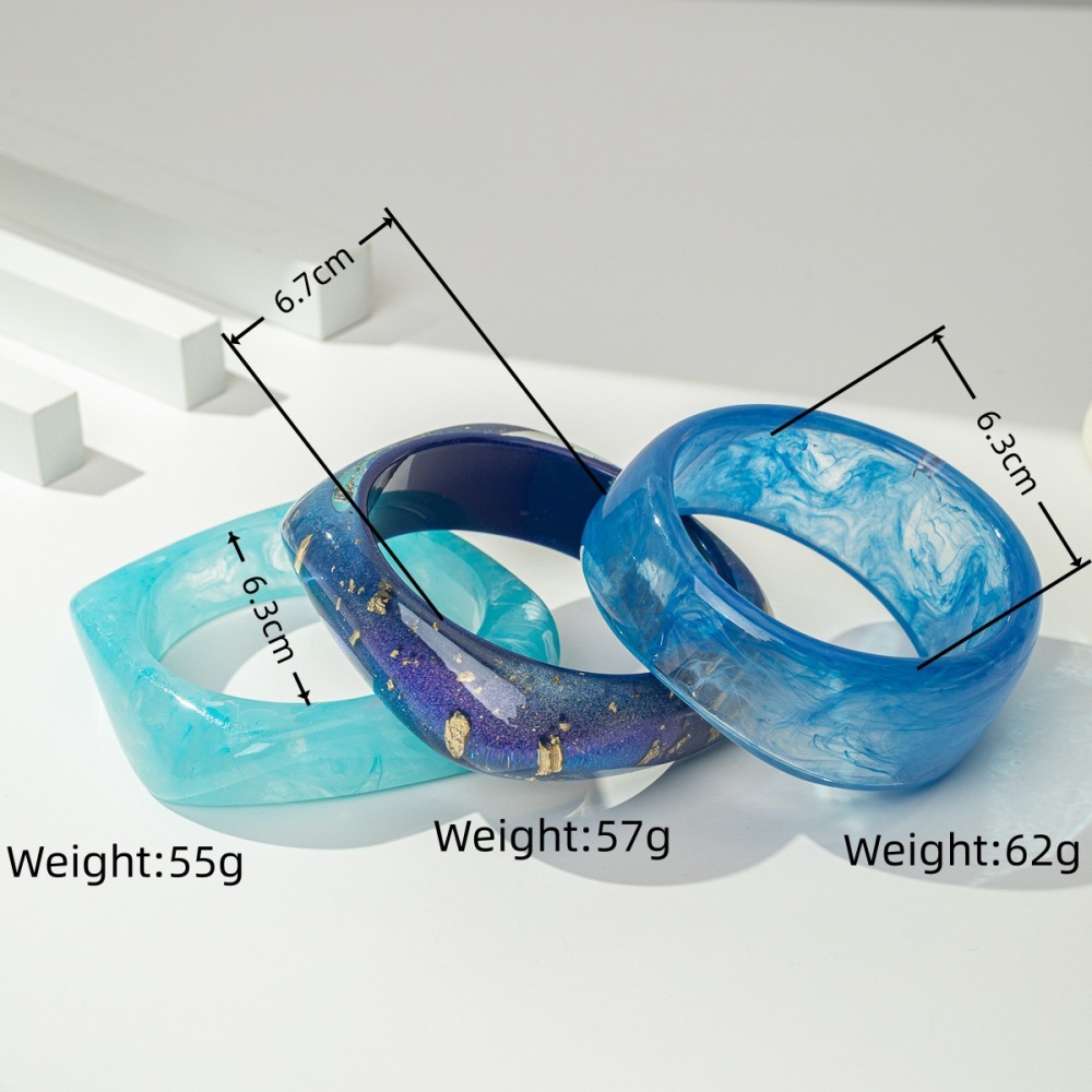 Bracelets Pour Femmes En Résine Transparente À Dégradé De Couleurs h5Image4