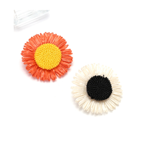 Pinces À Cheveux Pour Femmes En Raphia À Motif Floral Romantique h5 Image2